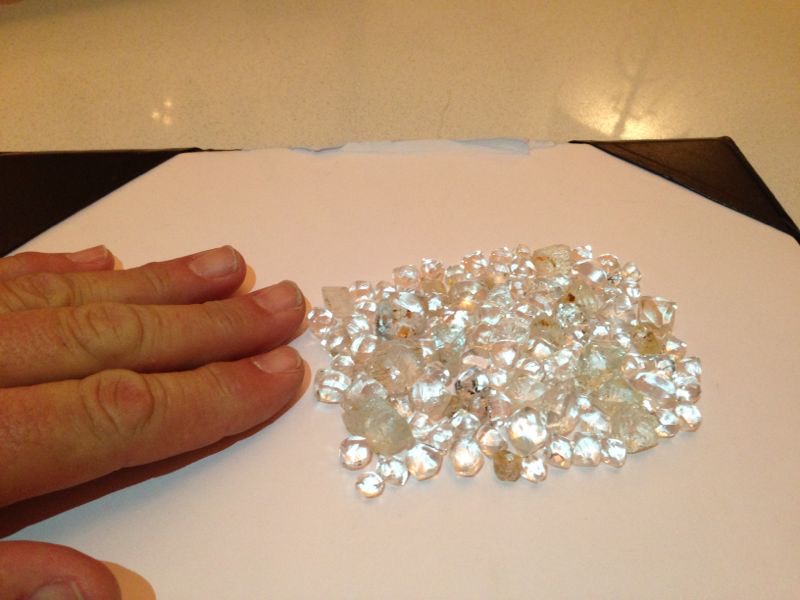 Rough diamonds assessed during Scott van Iperen’s industry work
